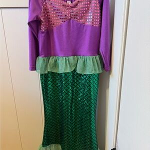 Purple and Green Mermaid Kids Costume